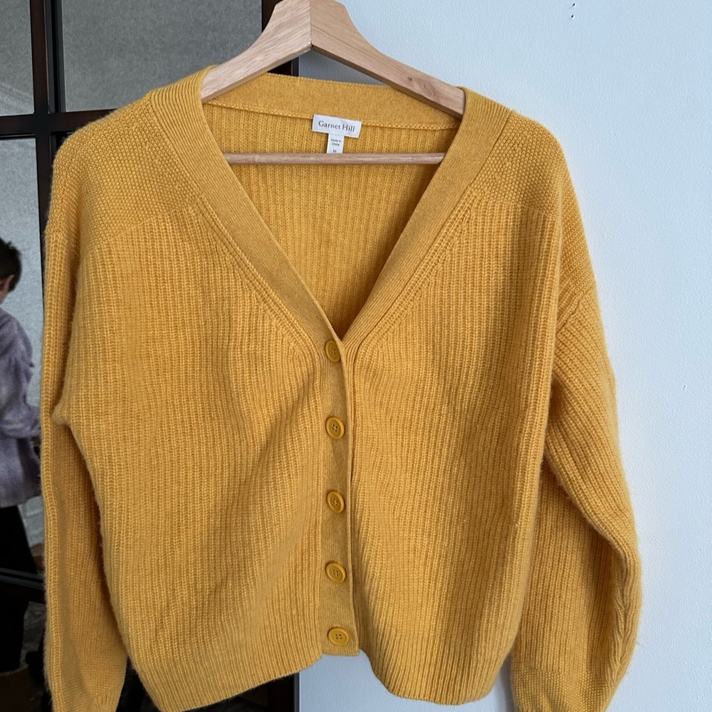 Women's Mustard Cardigan Sweater